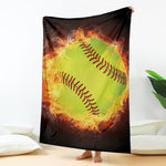 Fireball Softball Print Blanket