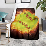 Fireball Softball Print Blanket
