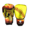 Fireball Softball Print Boxing Gloves