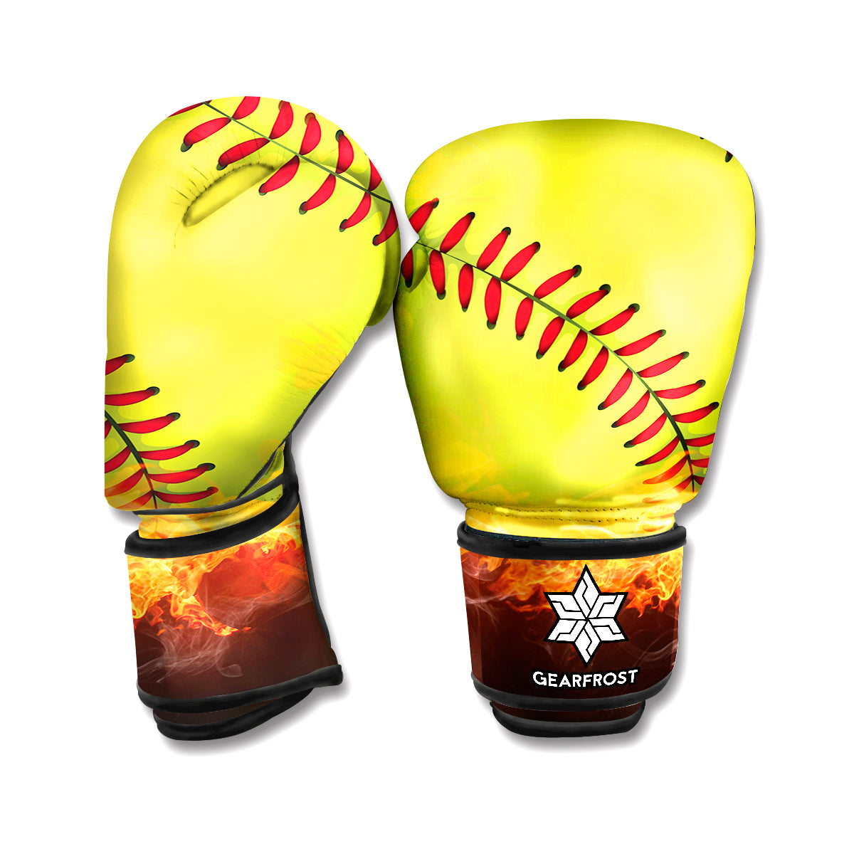 Fireball Softball Print Boxing Gloves