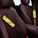 Fireball Softball Print Car Seat Belt Covers