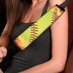 Fireball Softball Print Car Seat Belt Covers