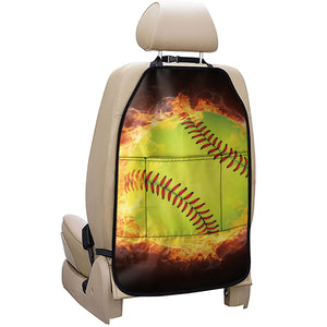 Fireball Softball Print Car Seat Organizers