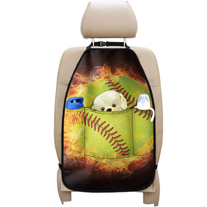 Fireball Softball Print Car Seat Organizers