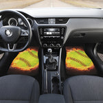 Fireball Softball Print Front Car Floor Mats