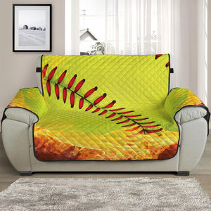 Fireball Softball Print Half Sofa Protector