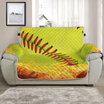 Fireball Softball Print Half Sofa Protector