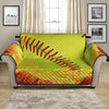 Fireball Softball Print Loveseat Protector