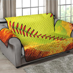 Fireball Softball Print Loveseat Protector