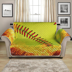 Fireball Softball Print Loveseat Protector