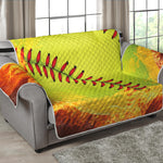 Fireball Softball Print Loveseat Protector