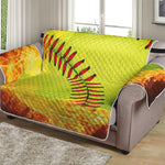 Fireball Softball Print Loveseat Protector