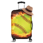 Fireball Softball Print Luggage Cover