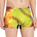 Fireball Softball Print Men's Boxer Briefs