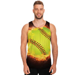 Fireball Softball Print Men's Tank Top