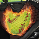 Fireball Softball Print Pet Car Back Seat Cover