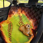 Fireball Softball Print Pet Car Back Seat Cover