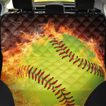 Fireball Softball Print Pet Car Back Seat Cover