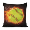 Fireball Softball Print Pillow Cover