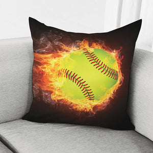 Fireball Softball Print Pillow Cover