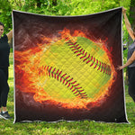 Fireball Softball Print Quilt