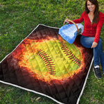 Fireball Softball Print Quilt