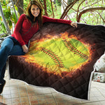 Fireball Softball Print Quilt