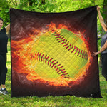 Fireball Softball Print Quilt