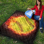 Fireball Softball Print Quilt