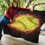 Fireball Softball Print Quilt