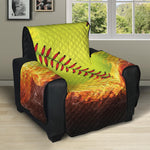 Fireball Softball Print Recliner Protector