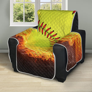 Fireball Softball Print Recliner Protector