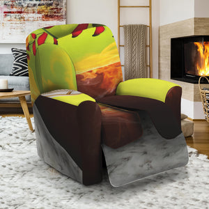 Fireball Softball Print Recliner Slipcover