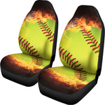 Fireball Softball Print Universal Fit Car Seat Covers