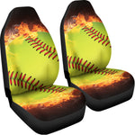 Fireball Softball Print Universal Fit Car Seat Covers