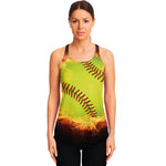 Fireball Softball Print Women's Racerback Tank Top