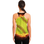 Fireball Softball Print Women's Racerback Tank Top