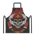 Firefighter Department Skull Print Apron