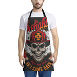 Firefighter Department Skull Print Apron