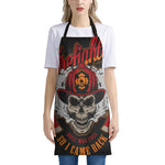 Firefighter Department Skull Print Apron