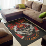 Firefighter Department Skull Print Area Rug