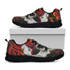 Firefighter Department Skull Print Black Sneakers