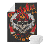 Firefighter Department Skull Print Blanket