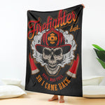 Firefighter Department Skull Print Blanket