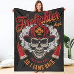 Firefighter Department Skull Print Blanket