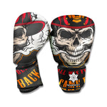 Firefighter Department Skull Print Boxing Gloves