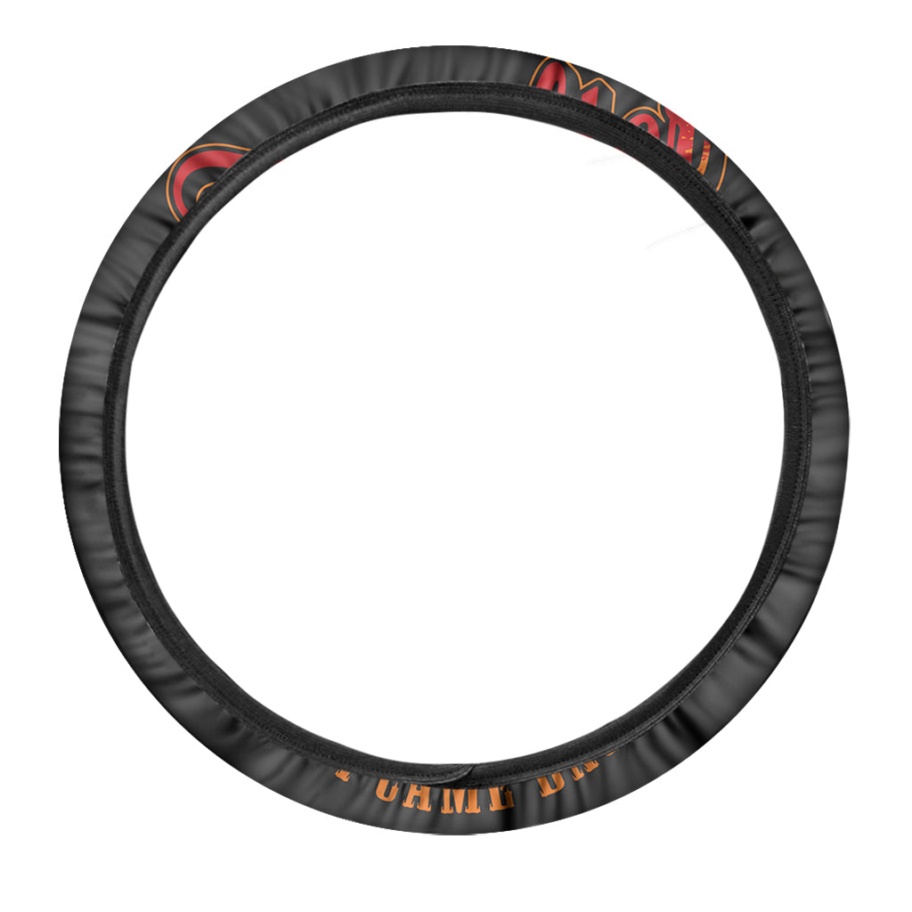Firefighter Department Skull Print Car Steering Wheel Cover
