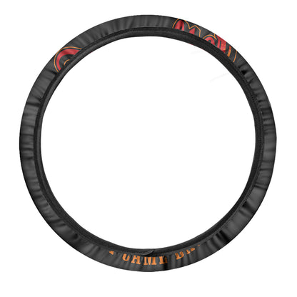 Firefighter Department Skull Print Car Steering Wheel Cover