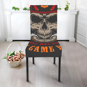 Firefighter Department Skull Print Dining Chair Slipcover