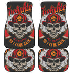 Firefighter Department Skull Print Front and Back Car Floor Mats